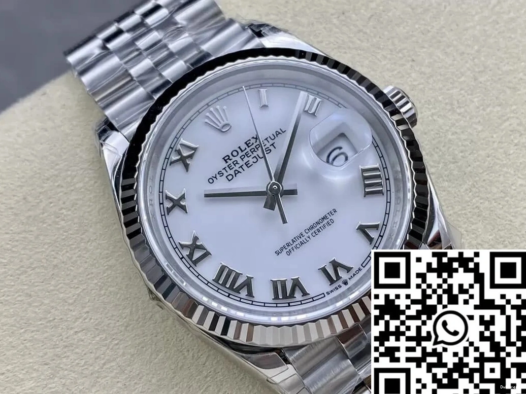 36MM Factory VS White M126234-0025 Rolex Dial Datejust 1221